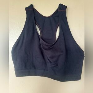 Unbranded Soft Comfortable Stretchy Padless Sports Bra - No Pads Black Racerback